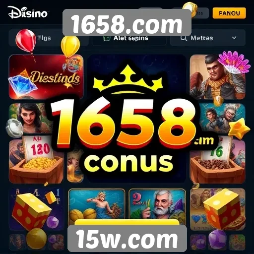 Variedade de jogos disponíveis em 1658.com